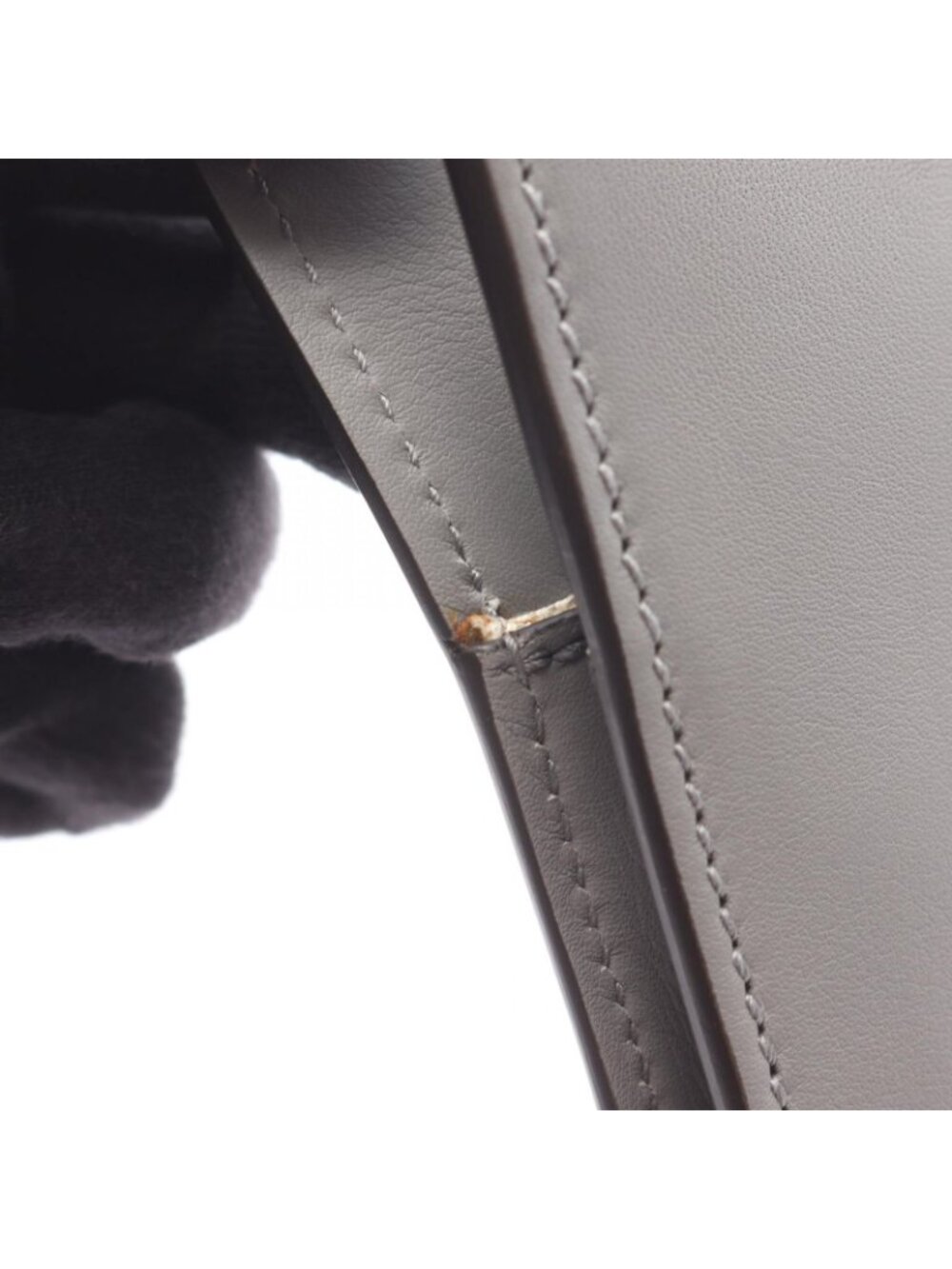 Gucci Tote GG Ribbon Gray Leather - Picture 6 of 9